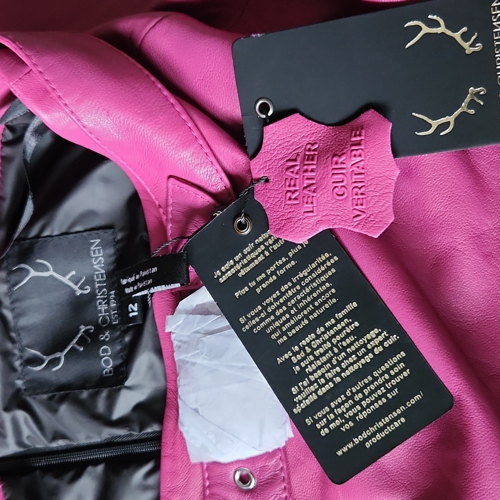 Bod & Christensen Orchid Genuine Leather Kendra Skirt Size 12 - Picture 5 of 6
